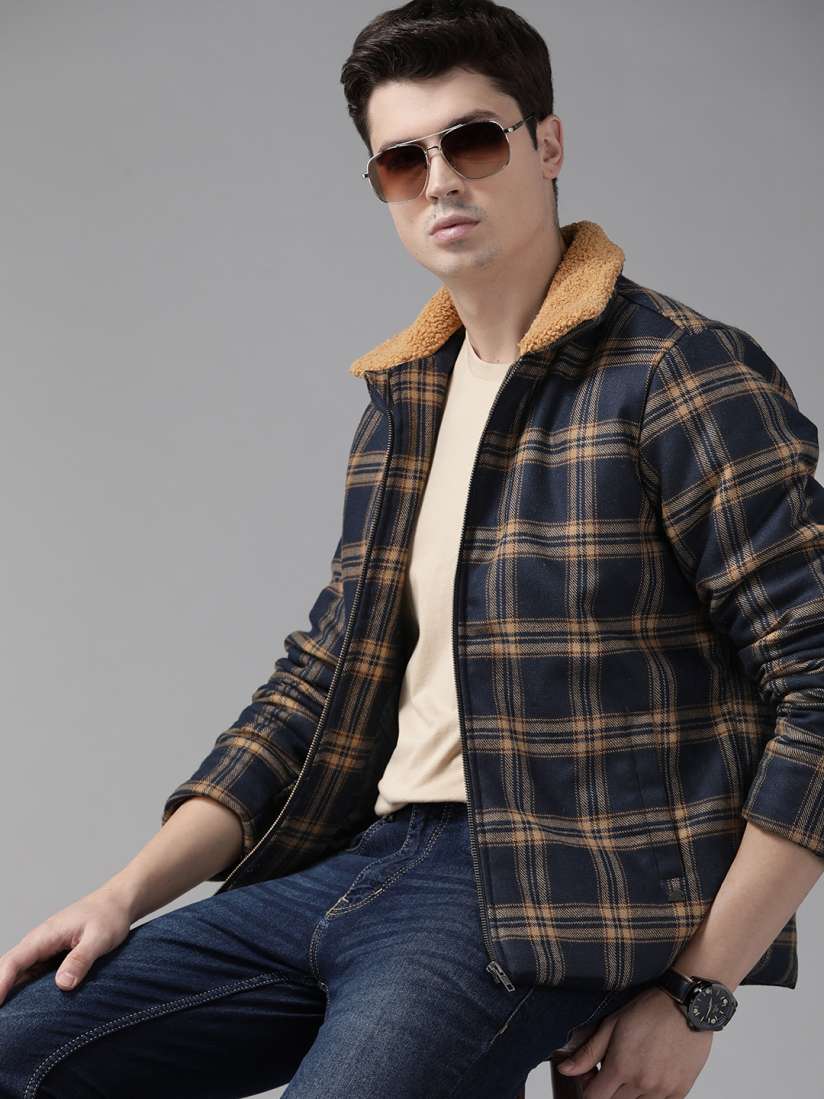 Buy Roadster Men Checked Padded Jacket Jackets for Men 18523336 Myntra