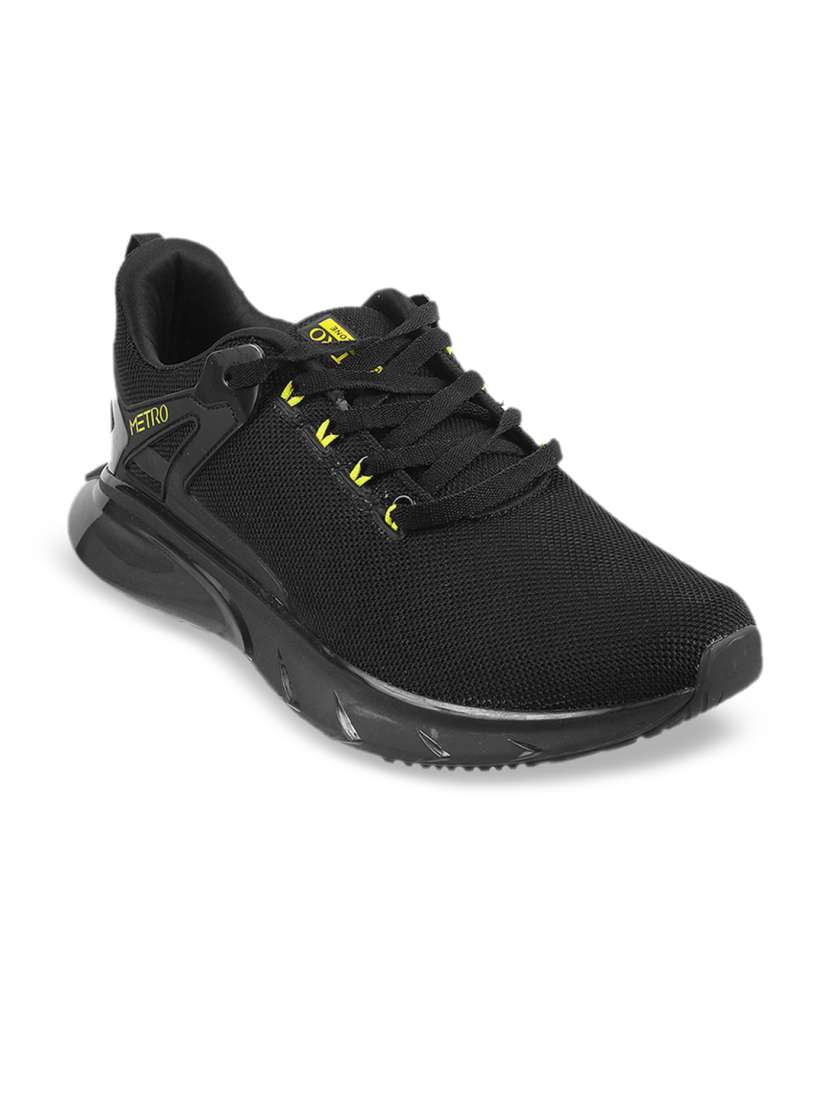 Buy Metro Men Black Textured Sneakers Casual Shoes for Men 18523744 Myntra