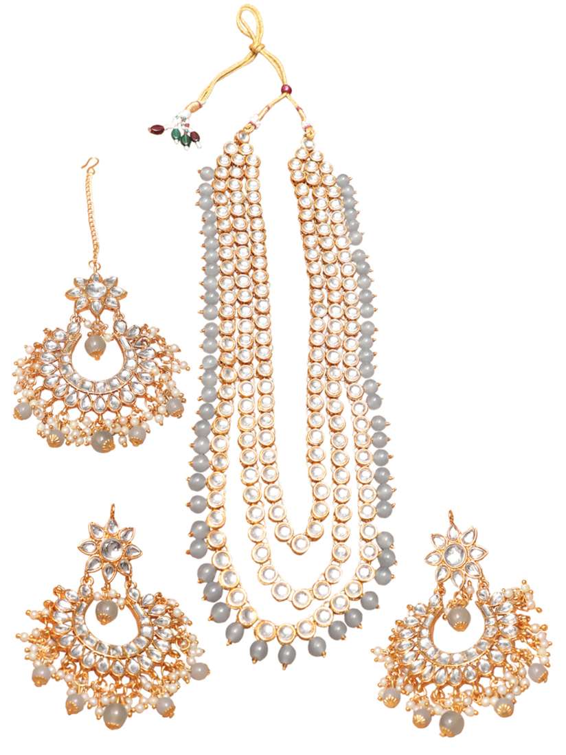 Swarajshop golden necklace set hot sale