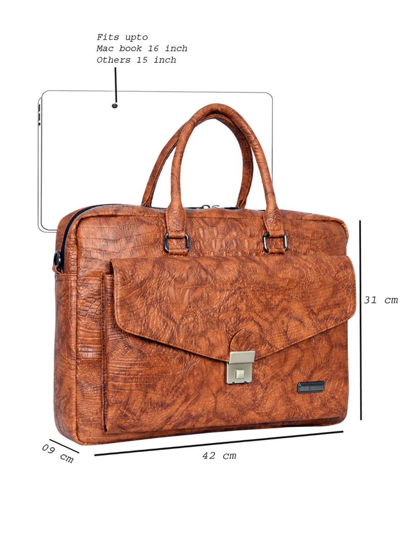 Buy ESBEDA Men Tan Black PU Laptop Bag Laptop Bag for Men 18530580 Myntra