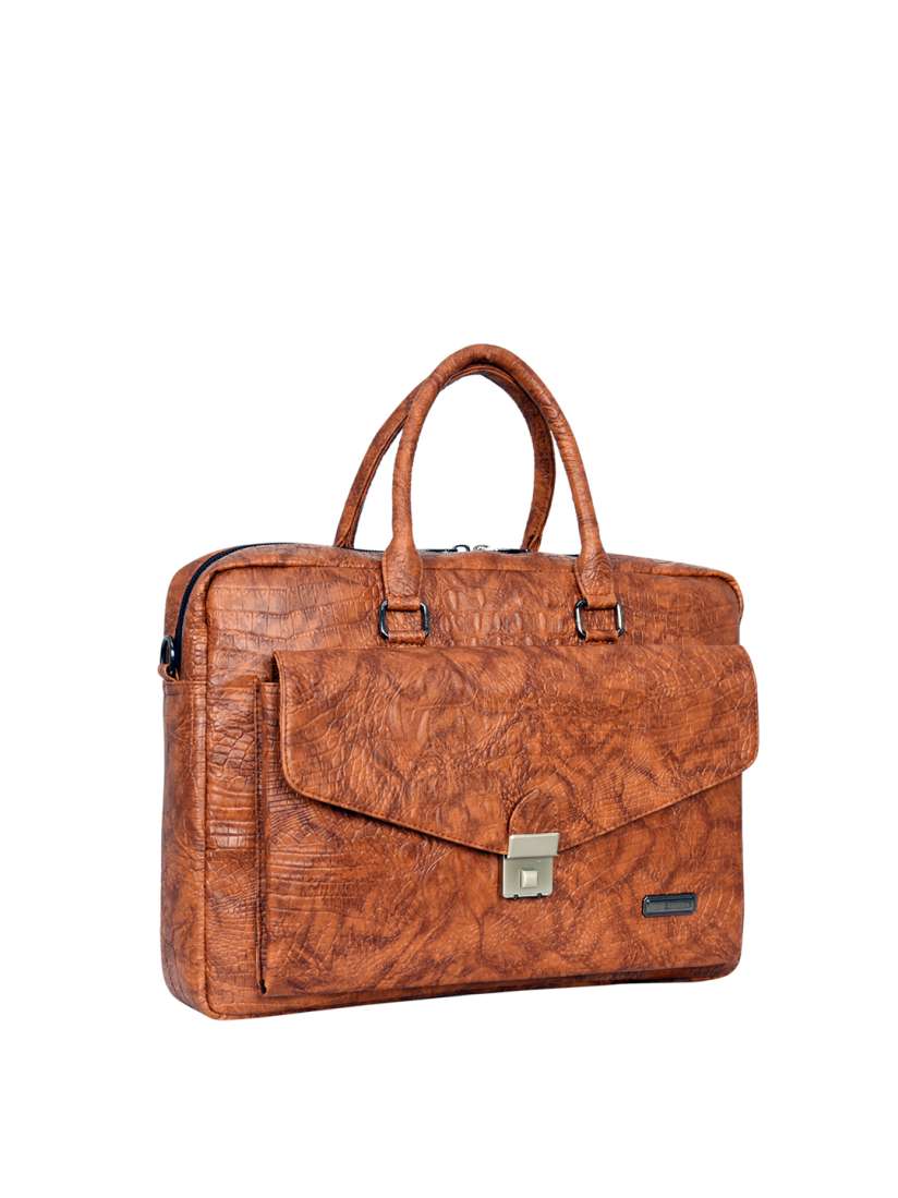 Buy ESBEDA Men Tan Black PU Laptop Bag Laptop Bag for Men 18530580 Myntra