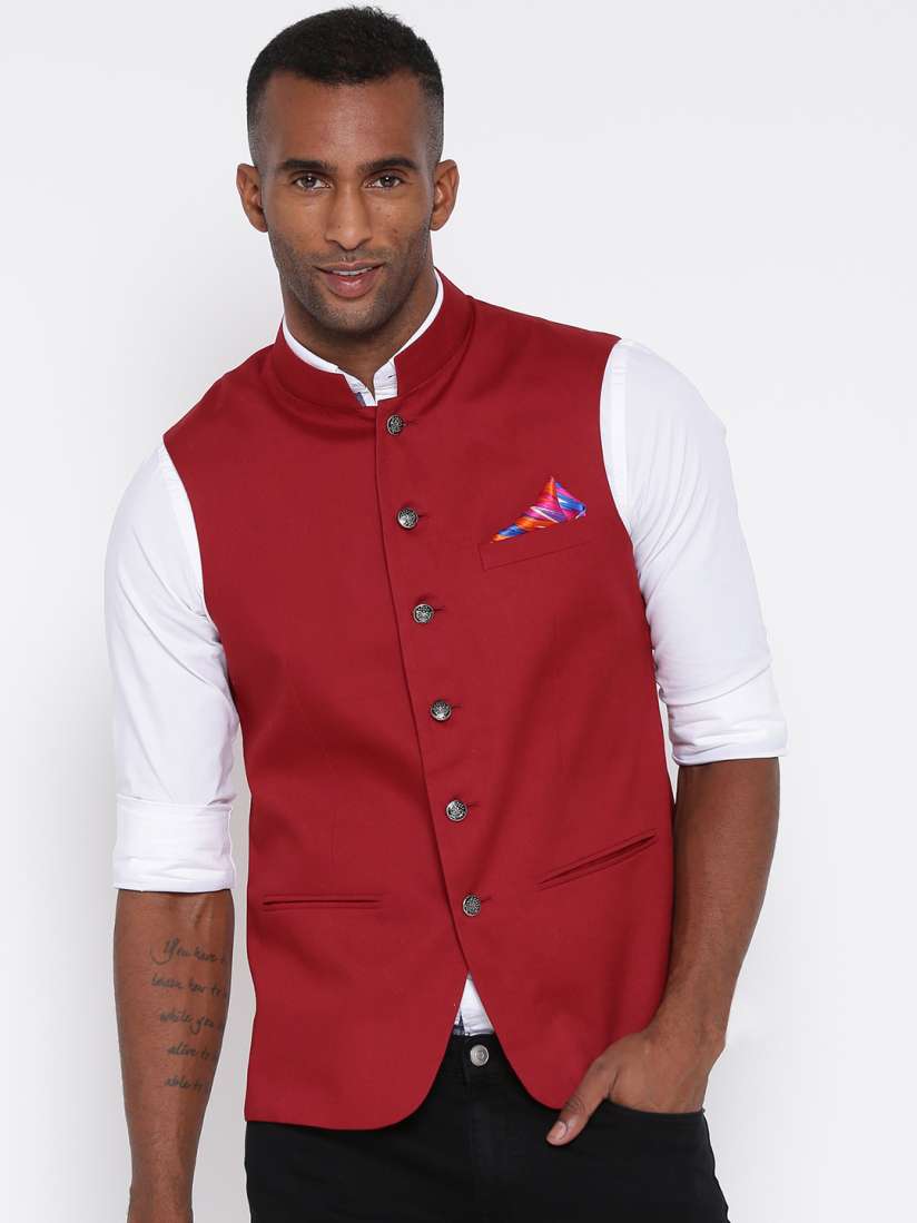 Buy Monte Carlo Red Nehru Jacket Nehru Jackets for Men Myntra