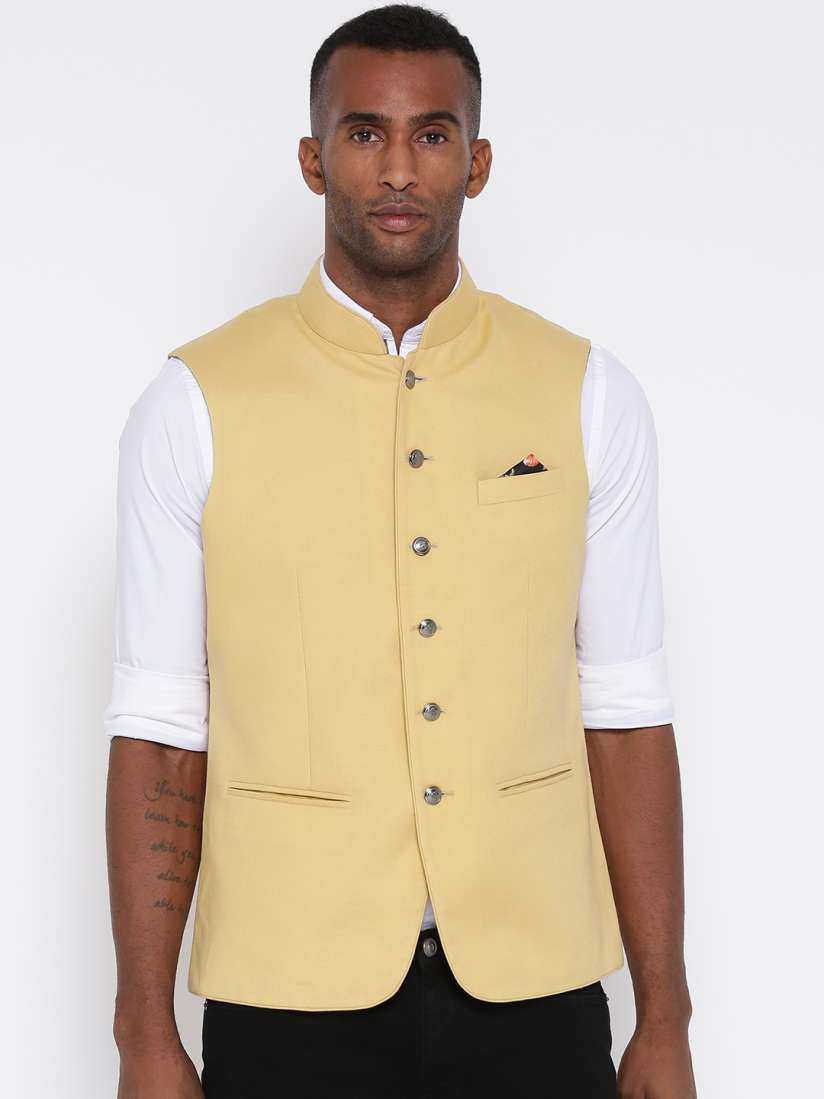 Buy Monte Carlo Beige Nehru Jacket Nehru Jackets for Men Myntra