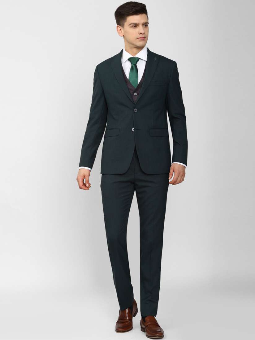 Buy Peter England Elite Men Black Solid Single Breasted 3 Piece Slim Fit Formal Suits Suits for Men 18534320 Myntra
