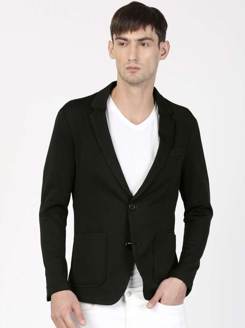 Buy ether Men Black Single Breasted Regular Fit Casual Blazer Blazers for Men 1854920 Myntra