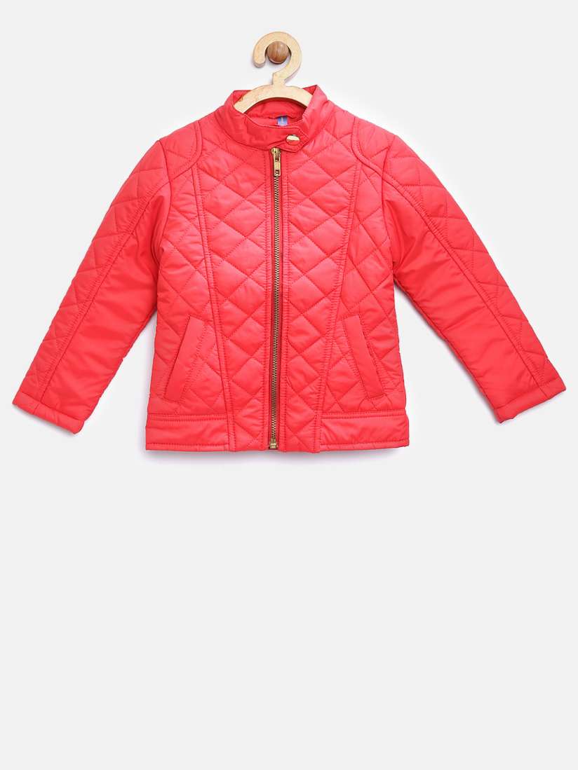 Buy YK Girls Pink Solid Quilted Jacket Jackets for Girls 1855218 Myntra