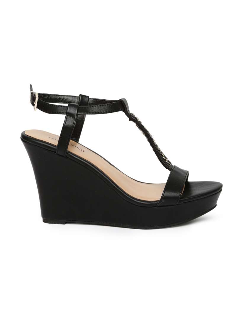 Buy Call It Spring Women Black Solid Wedges Heels for Women 1856020 Myntra