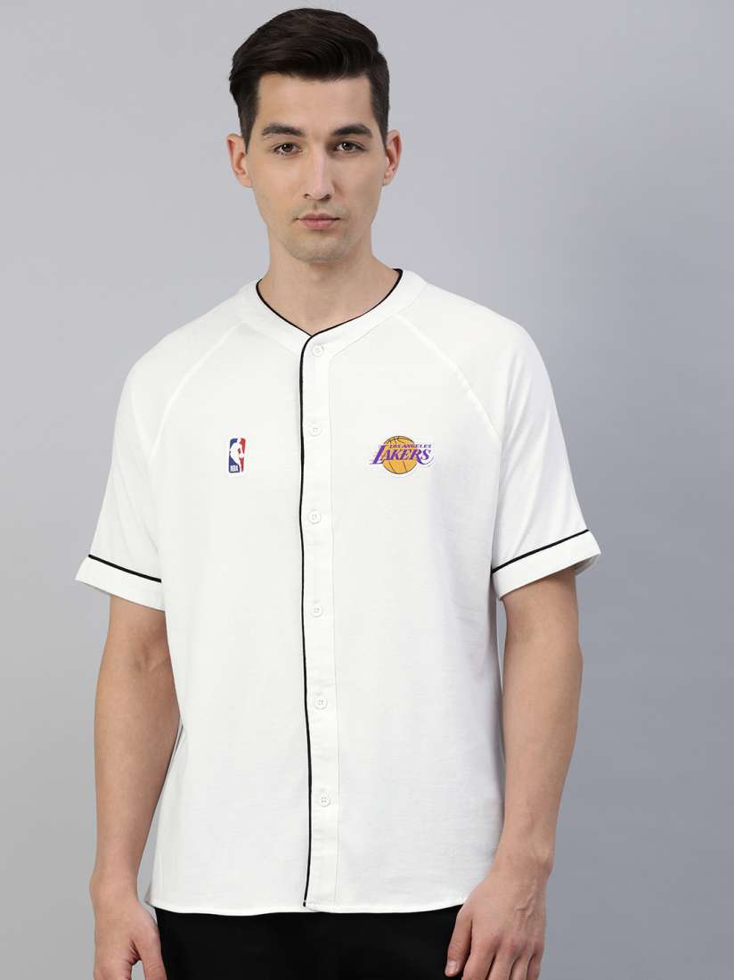 Buy NBA Men White Los Angeles Lakers Baseball Shirt Tshirts for Men 18564502 Myntra