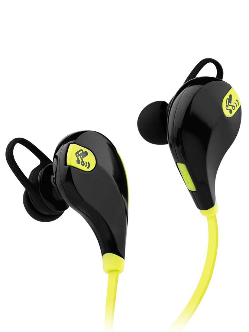 Buy SoundPEATS Yellow Black SP QY7 Bluetooth 4.0 Wireless Sports Ear Buds with Mic Headphones for Unisex 1856848 Myntra