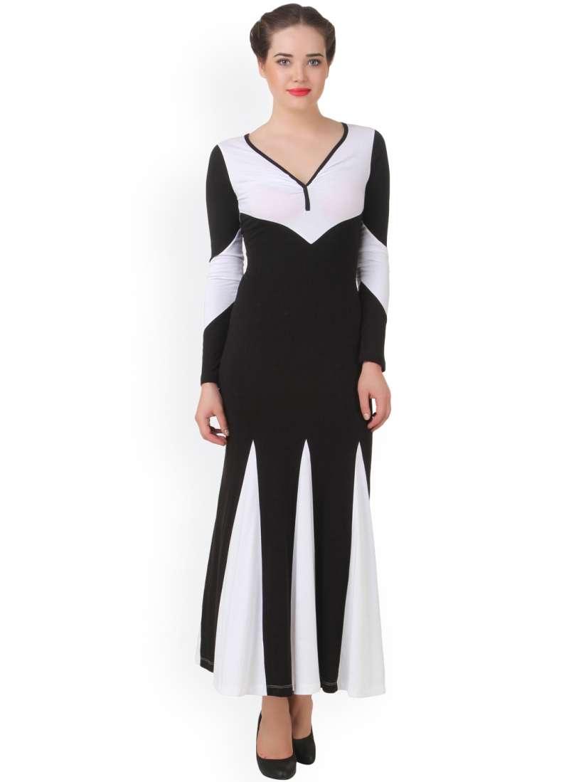 Buy Texco Women Black Colourblocked Maxi Dress Dresses for Women 1856878 Myntra