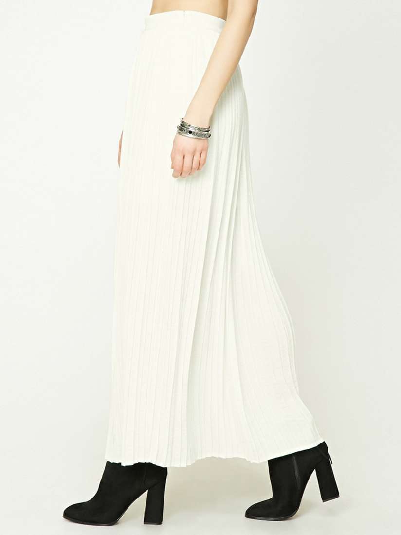Forever 21 white flowy skirt hot sale