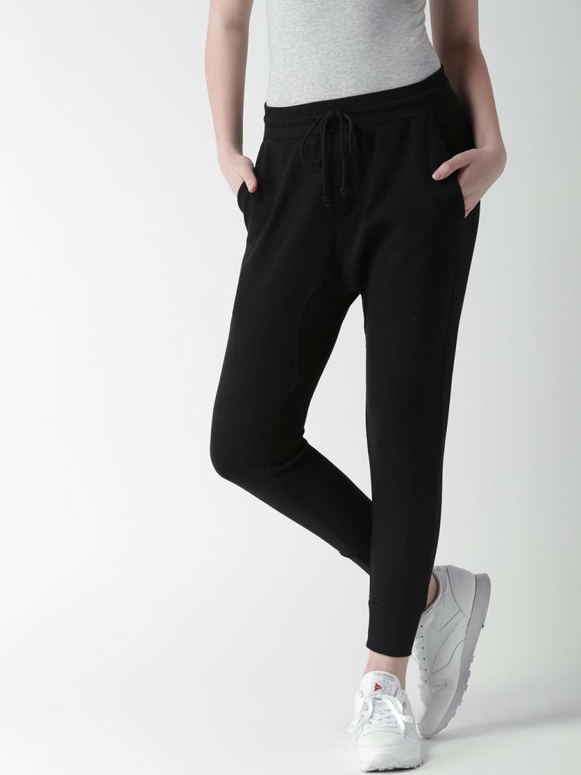Buy FOREVER 21 Black Joggers Track Pants for Women 1857487 Myntra