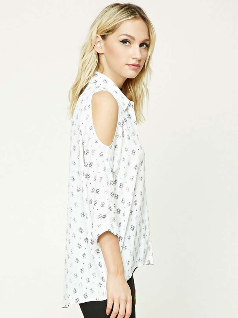 Cold shoulder shirt forever 21 best sale