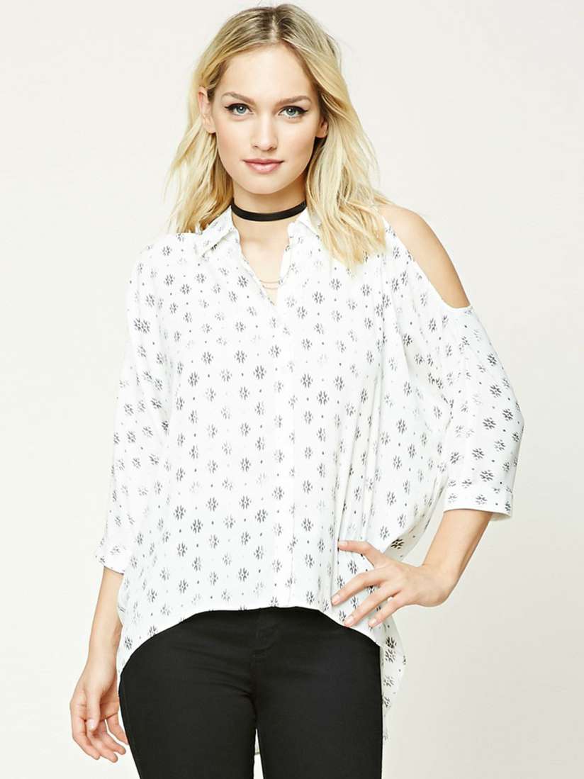 Cold shoulder shirt forever 21 cheap