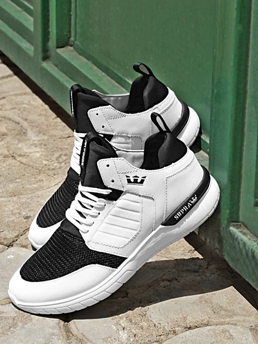 Buy Supra Men White Black Colourblocked Sneakers Casual Shoes for Men 1857662 Myntra