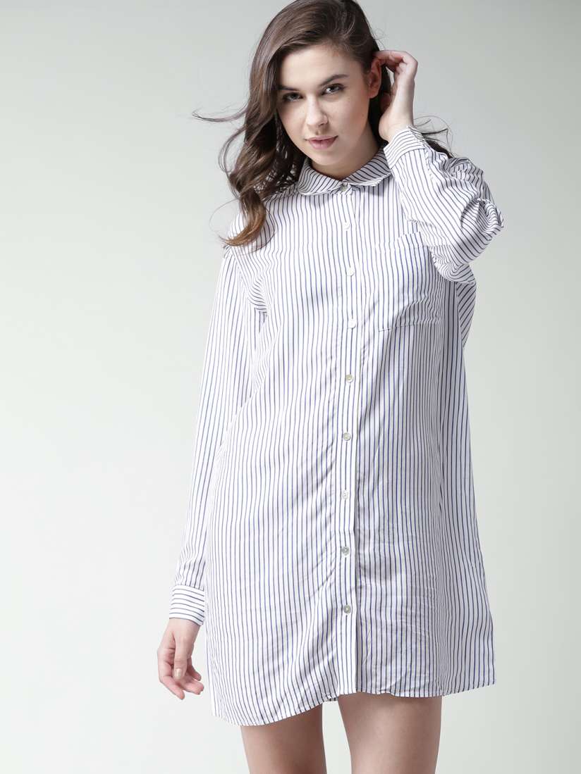 Forever 21 white shirt dress sales