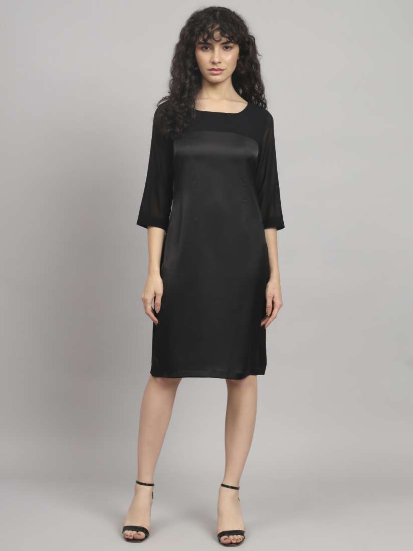 Buy PowerSutra Women Black Sheath Dress Dresses for Women 18589166 Myntra
