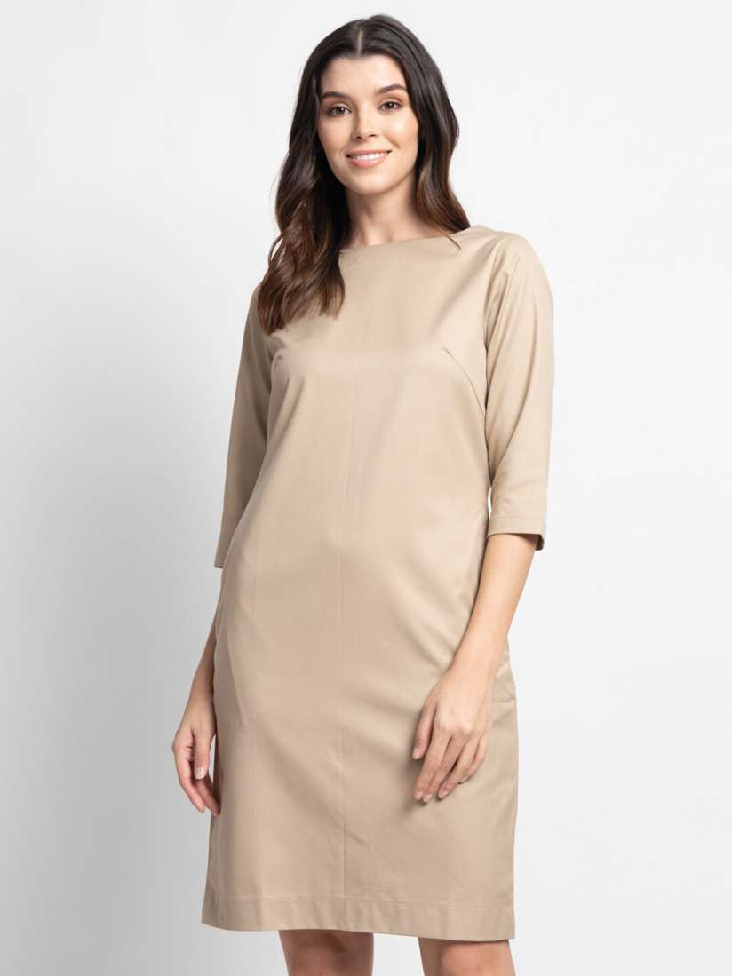 Tan sheath dress cheap
