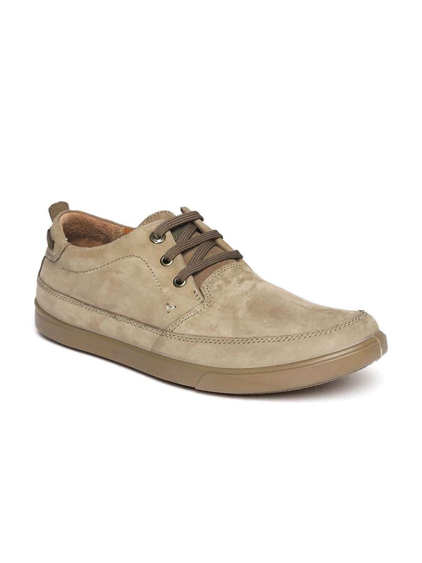 Buy Woodland Men Khaki Leather Sneakers Casual Shoes for Men 1859115 Myntra