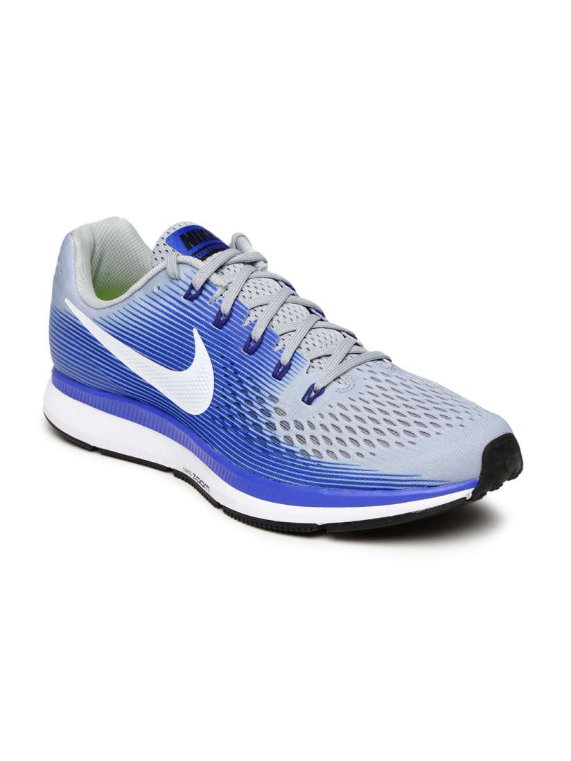 Buy Nike Men Blue Grey Air Zoom Pegasus 34 Running Shoes Sports Shoes for Men 1859254 Myntra