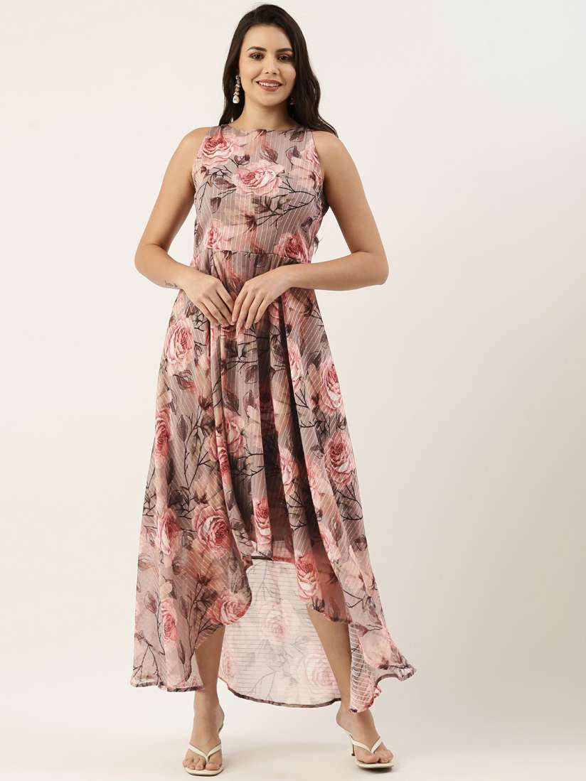 Mauve high low dress shop