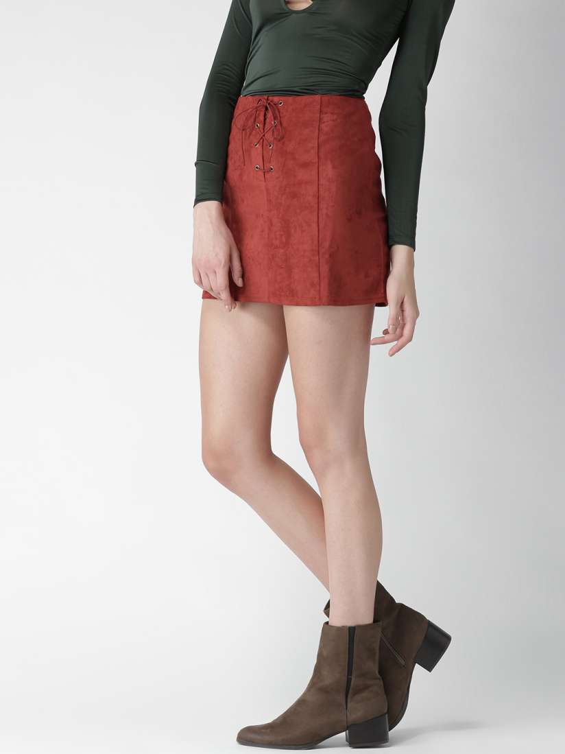 Red velvet skirt forever 21 hot sale