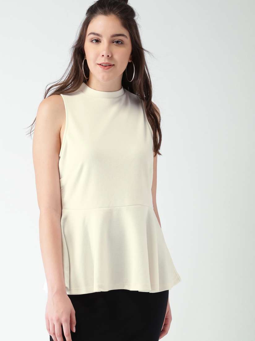 White peplum top forever 21 cheap
