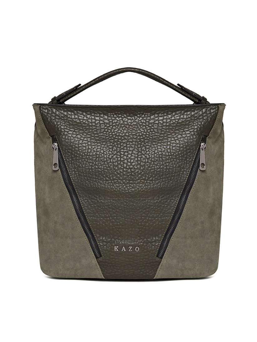 Buy Kazo Green Textured Handheld Bag Handbags for Women 1860460 Myntra