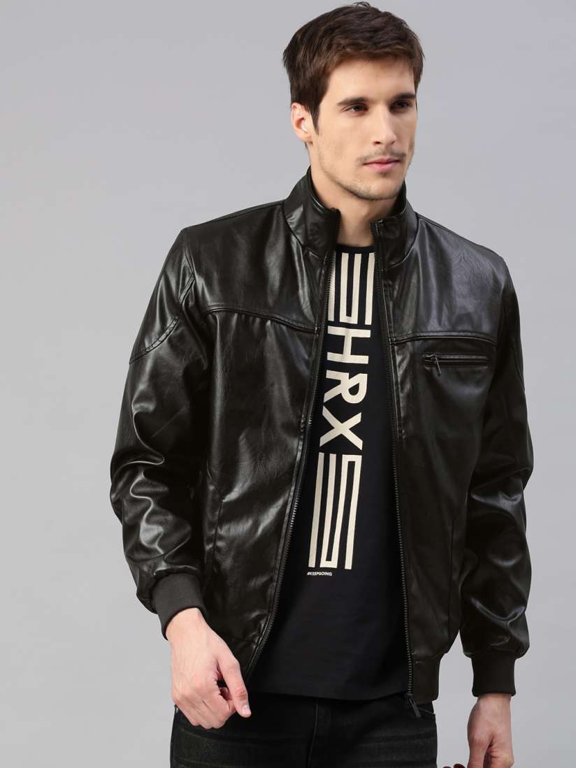 Hrx leather jackets sales