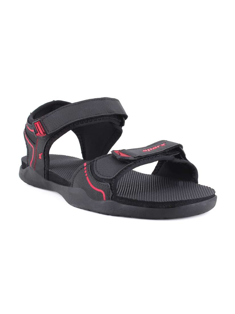 Sparx black and red sandals sales