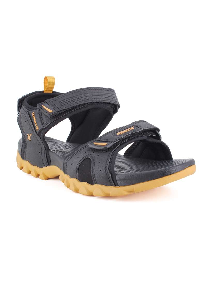 Buy Sparx Men Black Gold Coloured Solid Sports Sandal Sandals for Men 18619206 Myntra