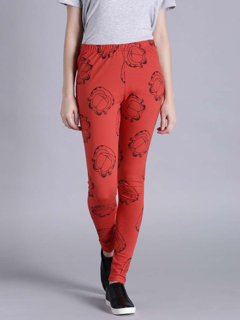 Buy Kook N Keech Garfield Red Printed Leggings Leggings for Women 1861987 Myntra