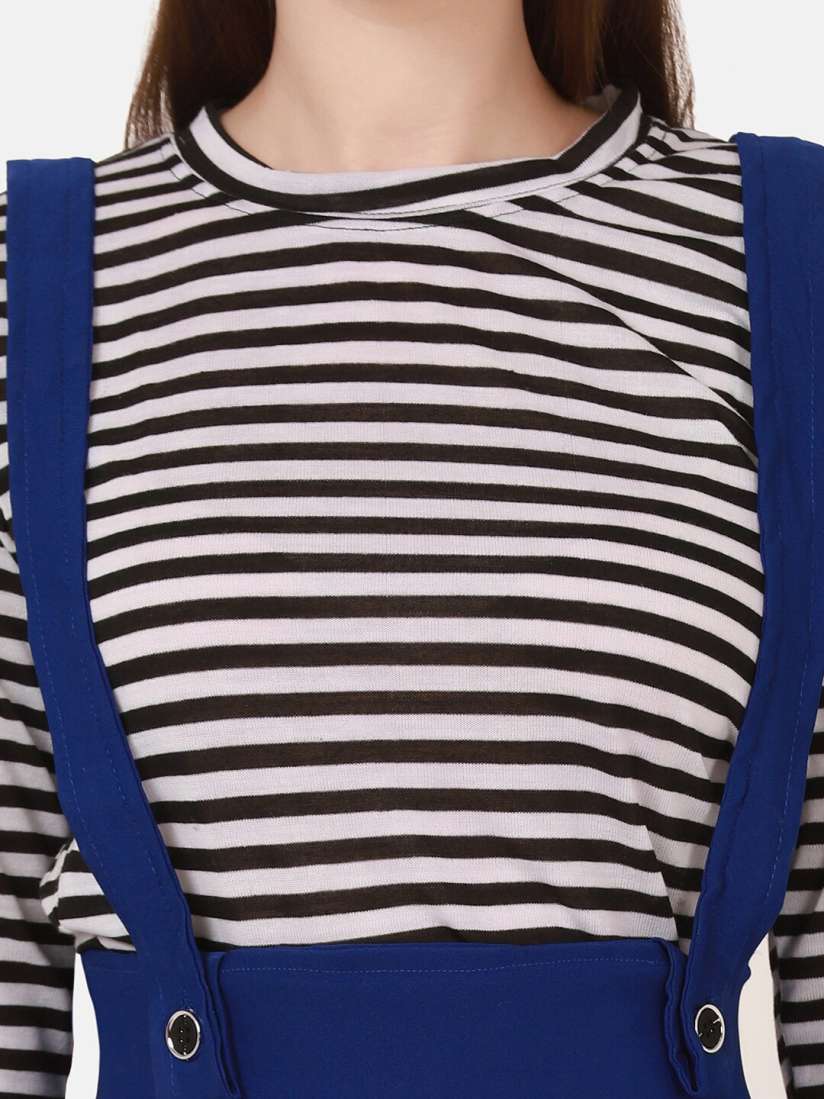 Buy BUY NEW TREND Women Blue Solid Pinafore Mini Skirt with Buy BUY NEW TREND Women Blue Solid Pinafore Mini Skirt with