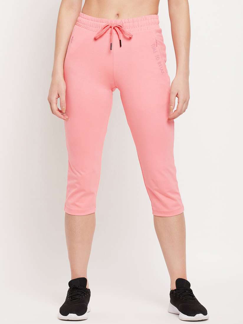 Buy Madame Women Coral Three Forth Length Regular Fit Track Pant Track Pants for Women 18625754 Myntra