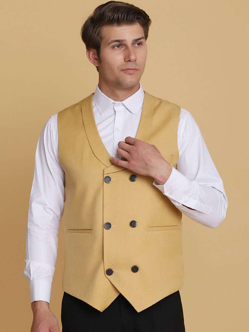 Buy TAHVO Men Gold Satin Formal Waistcoat Waistcoat for Men 18629480 Myntra