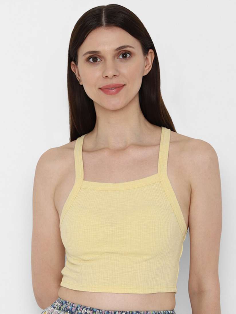 Buy AMERICAN EAGLE OUTFITTERS Women Yellow Crop Top Tops for Women 18639452 Myntra