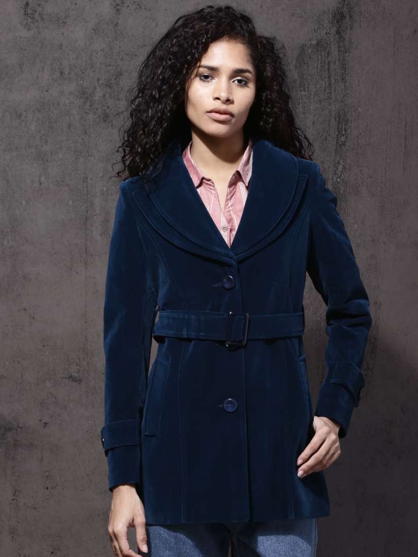 Buy Roadster Black Longline Overcoat Coats for Women 1865176 Myntra