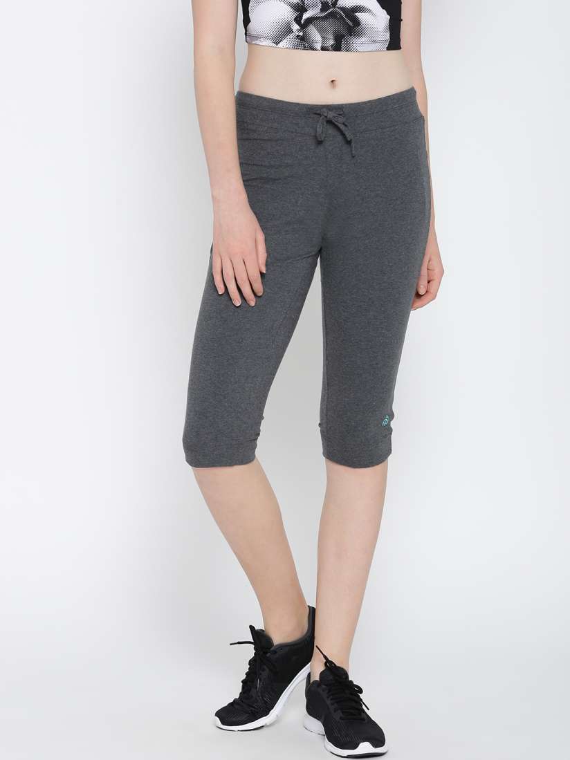 Buy Jockey Women Grey Melange Solid Regular Fit Capris Capris for Women 1865732 Myntra