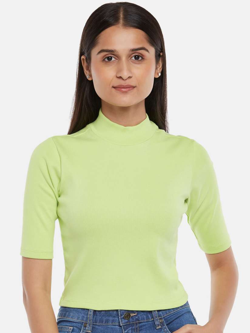 Lime green high neck top deals