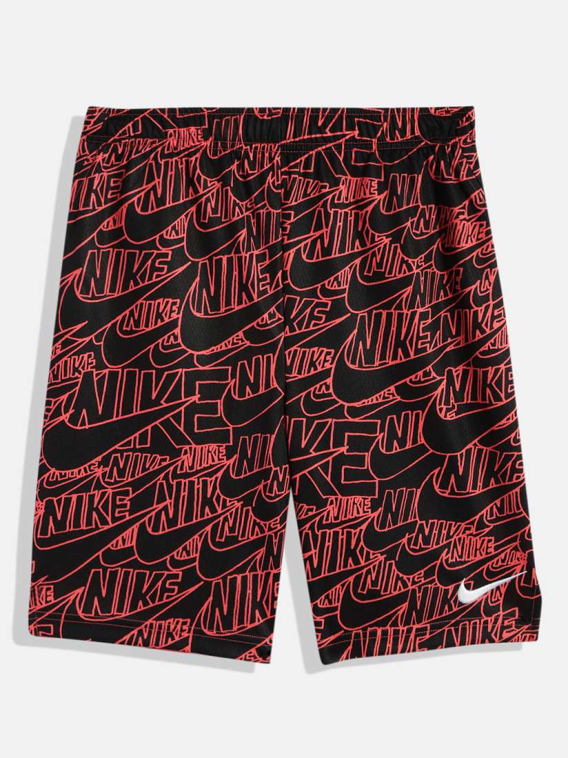 Buy Nike Boys Black Brand Logo Print Mid Rise Training Shorts With Dri FIT Technology Shorts for Boys 18660574 Myntra