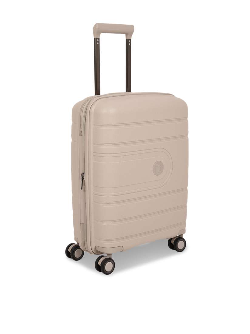 Buy IT luggage Beige Solid Hard Sided Large Trolley Suitcase Trolley Bag for Unisex 18661132 Myntra