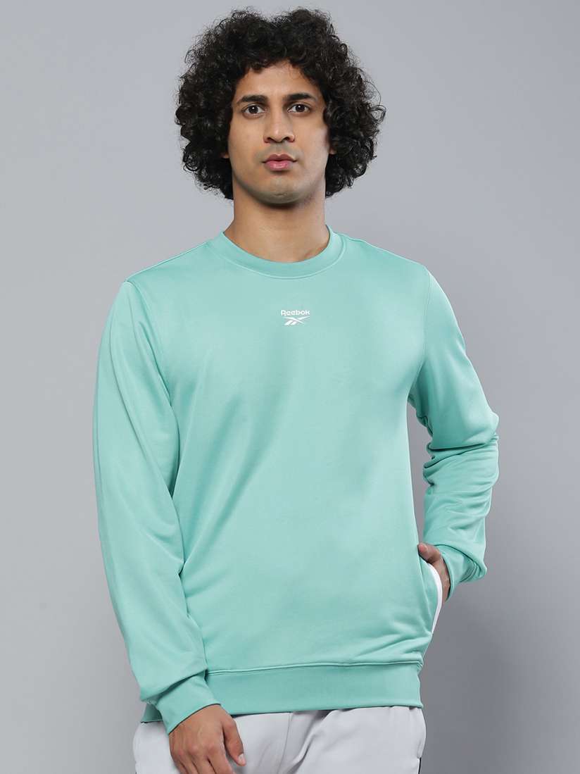 Buy Reebok Men Blue Brand Logo Printed Training Sweatshirt Sweatshirts for Men 18666698 Myntra