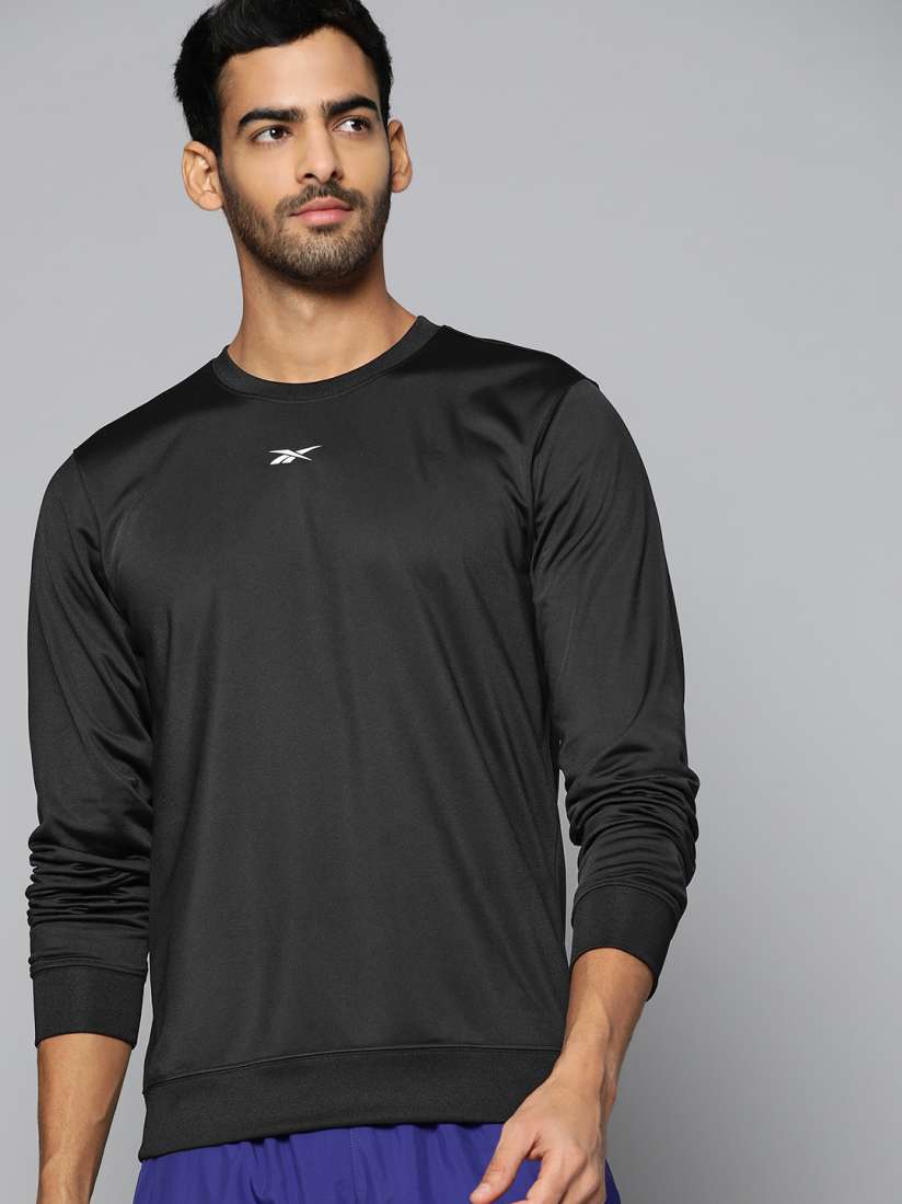 Buy Reebok Men Black Solid FND Training Sweatshirt Sweatshirts for Men 18667194 Myntra