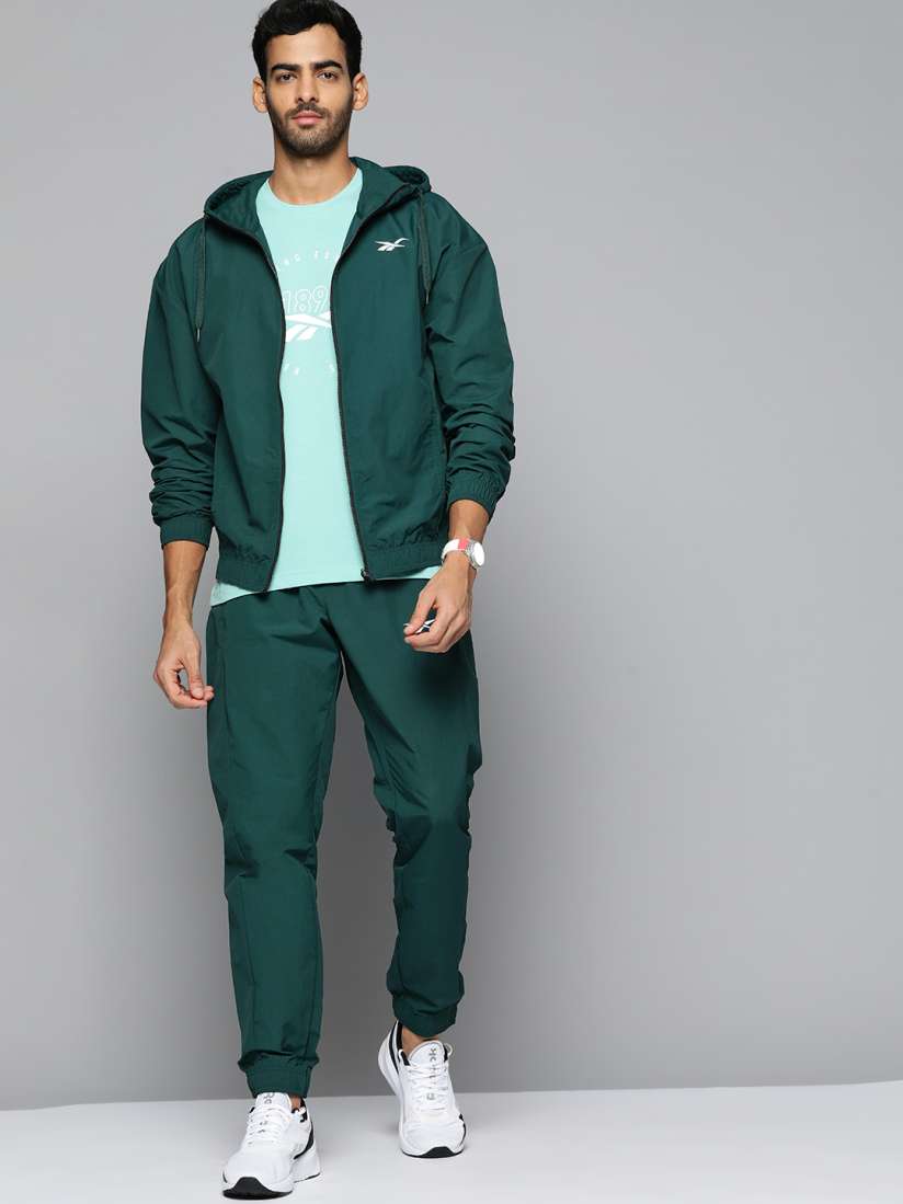 Buy Reebok Men Green Solid Workout Ready Track Suit Tracksuits for Men 18667218 Myntra