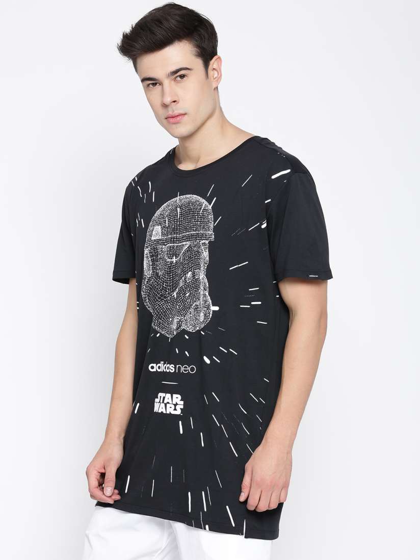 Buy Adidas NEO Men Black Star Wars Printed Round Neck T Shirt Tshirts for Men Myntra