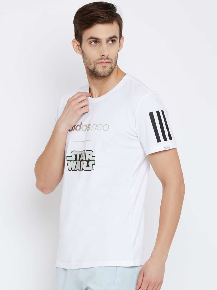Buy ADIDAS NEO Men White StarWars Printed Round Neck Pure Cotton T shirt Tshirts for Men 1867493 Myntra