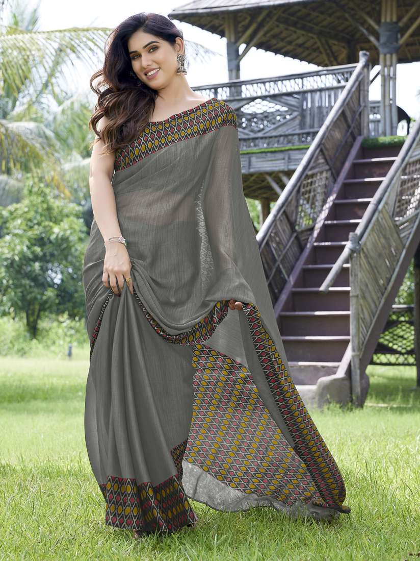 Chiffon saree in myntra top