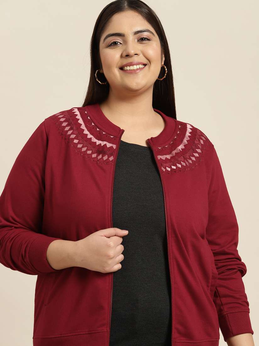 Buy Sztori Women Plus Size Embroidered Sweatshirt Sweatshirts for Women 18686766 Myntra
