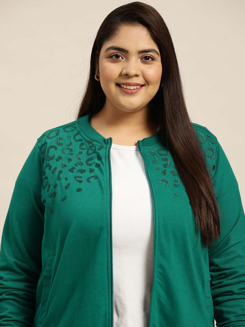 Plus size embroidered sweatshirts best sale