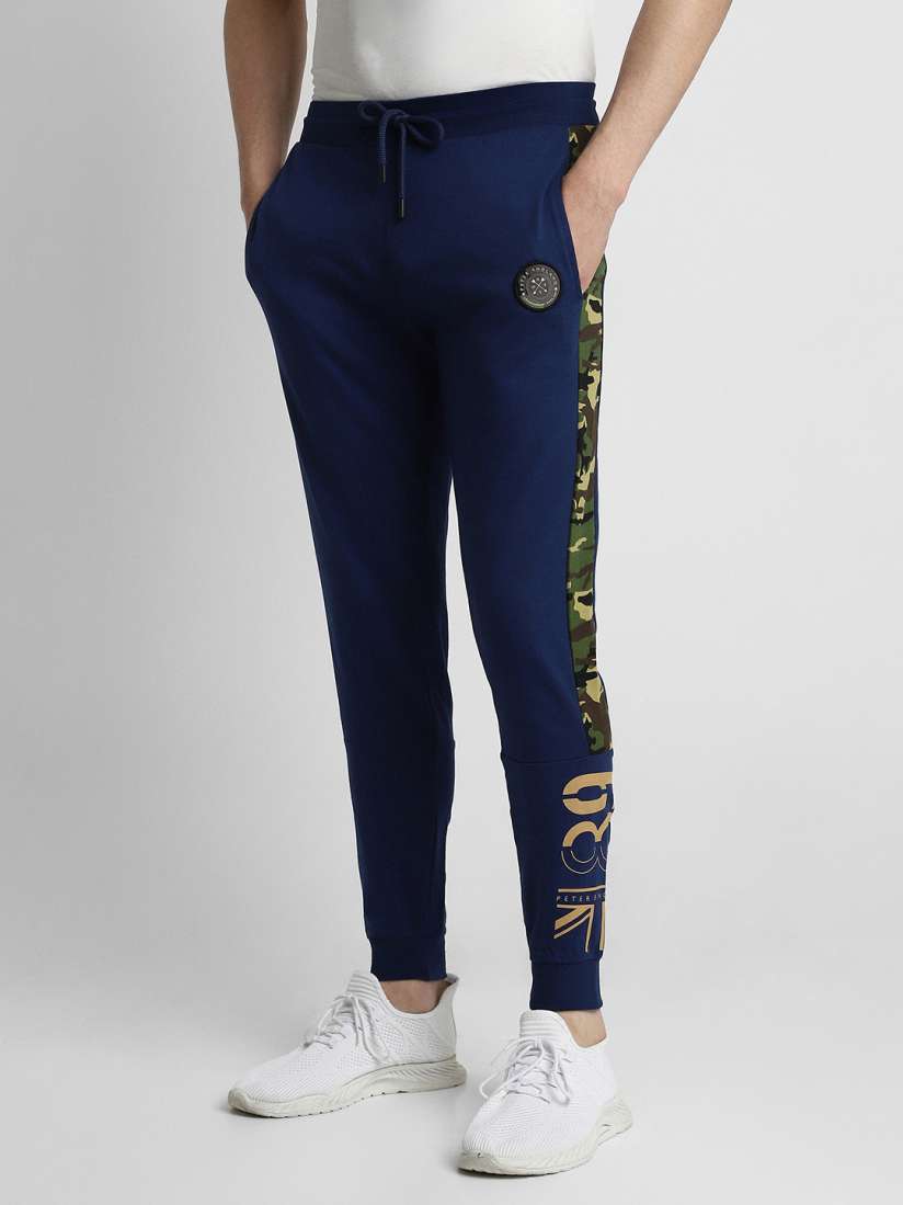 Buy Peter England Men Navy Blue Solid Jogger Track Pants Track Pants for Men 18695818 Myntra